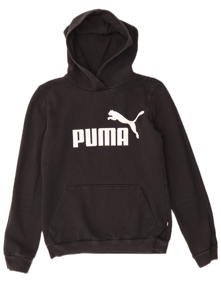Felpa con cappuccio grafica PUMA per ragazze 13-14 anni in cotone nero