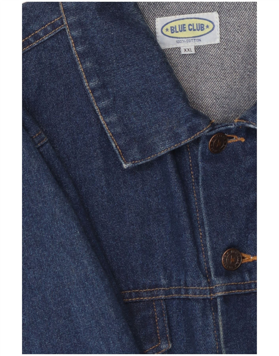 BLUE CLUB Giacca di jeans da uomo UK 44 2XL Cotone blu