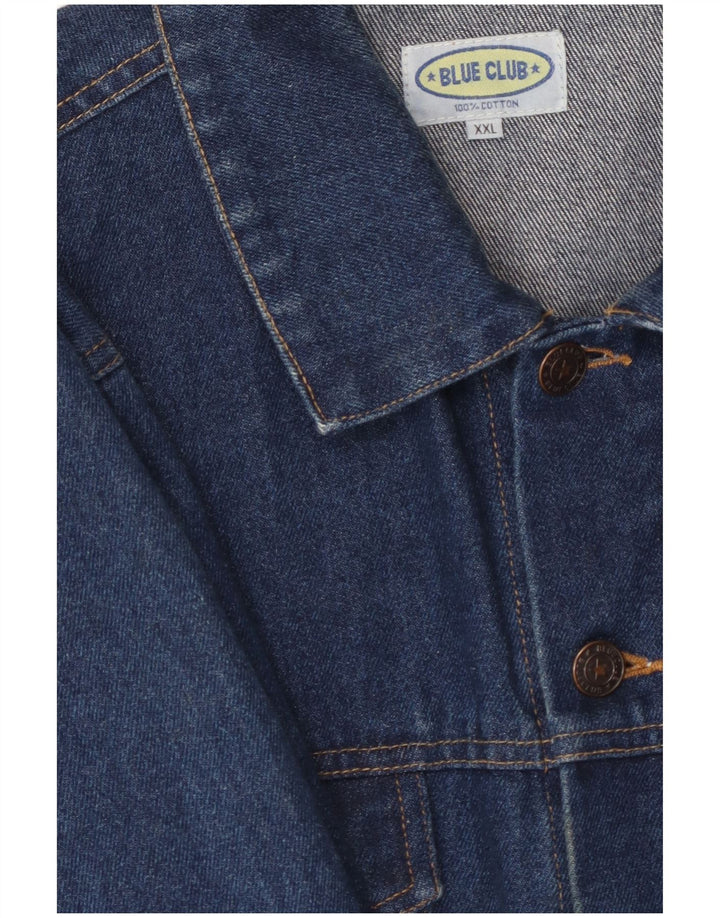 BLUE CLUB Giacca di jeans da uomo UK 44 2XL Cotone blu