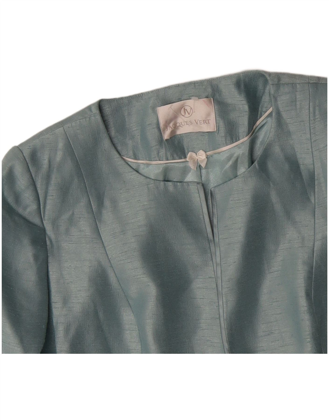 Giacca blazer corta da donna con maniche a 3/4 Jacques Vert UK 16 grande in viscosa blu