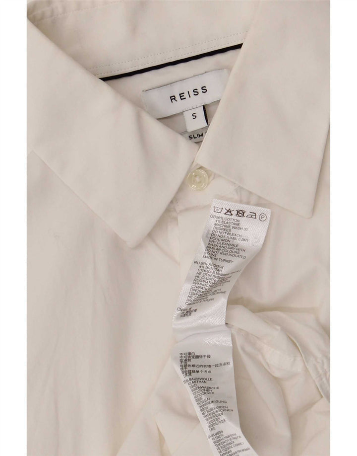 Camicia Reiss Slim Fit da uomo piccola in cotone bianco