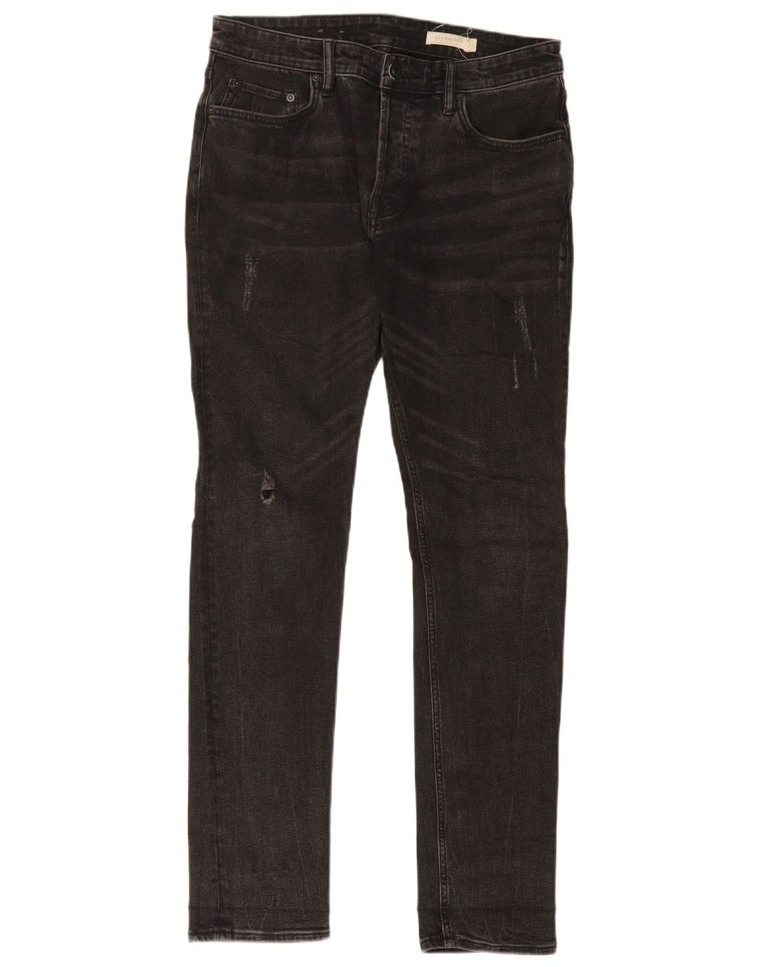 Jeans slim invecchiati da uomo All Saints W30 L32 cotone nero