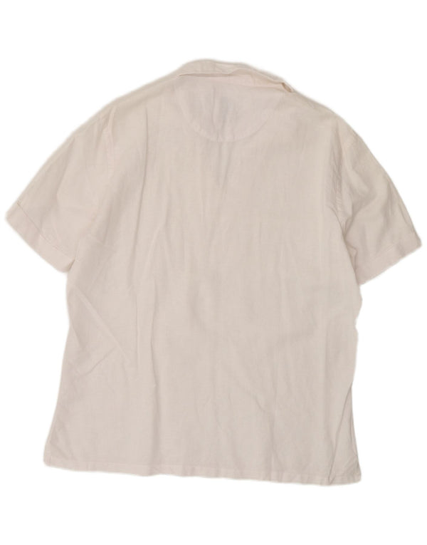 Camicia Zara da donna a maniche corte vestibilità comoda UK 14 Medium White