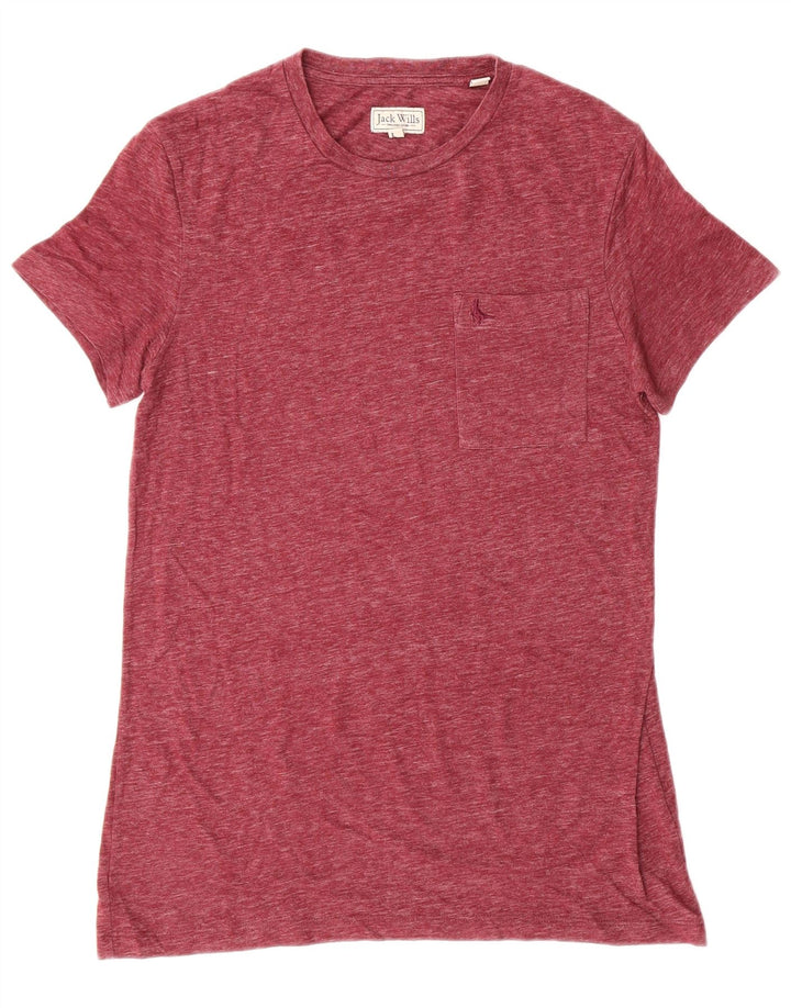 T-shirt da uomo JACK WILLS XS Borgogna in cotone