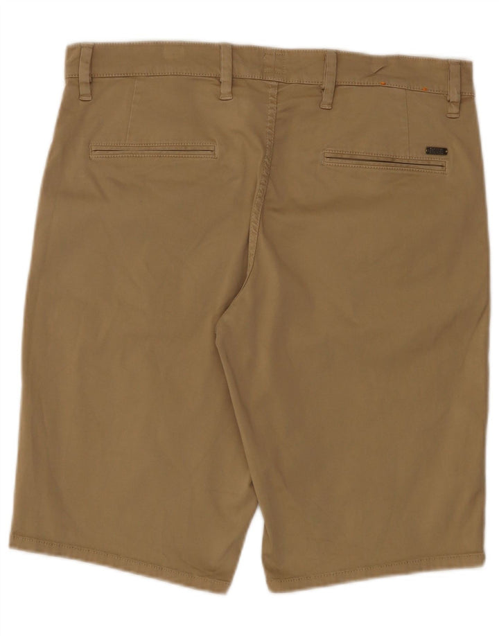 Pantaloncini chino da uomo Hugo Boss W35 grandi in cotone beige