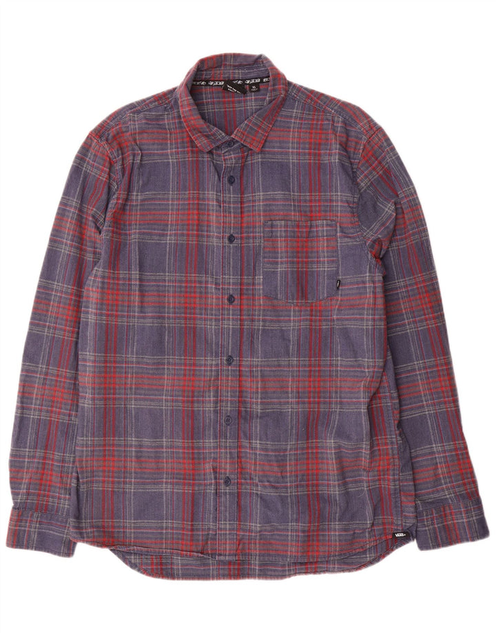 Camicia di flanella da uomo Vans XL in cotone a quadri multicolore