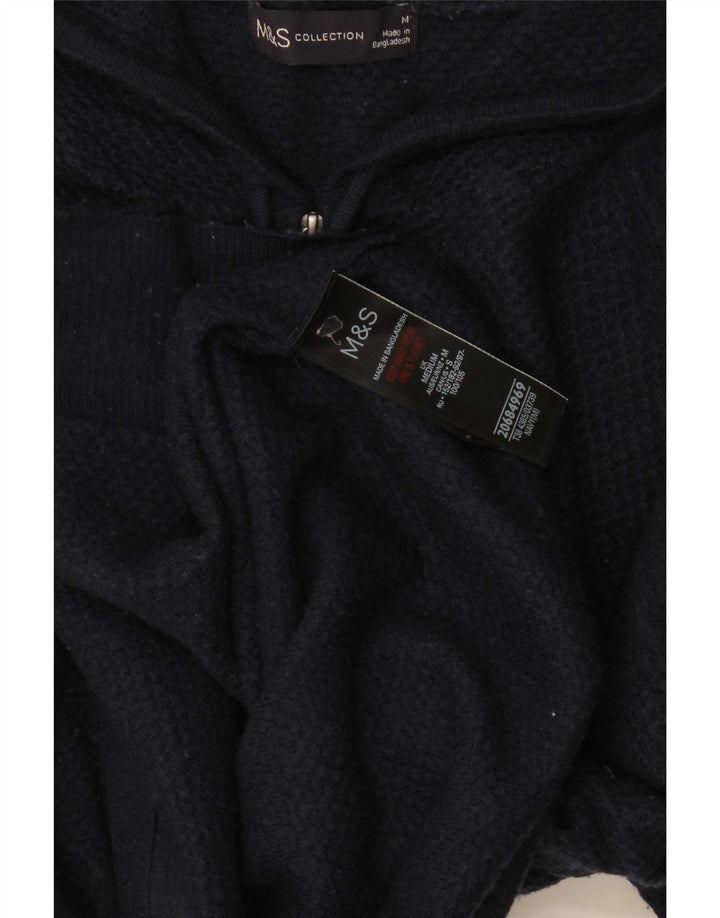 Maglione con cappuccio e zip da donna Marks & Spencer UK 14 Viscosa medio blu navy
