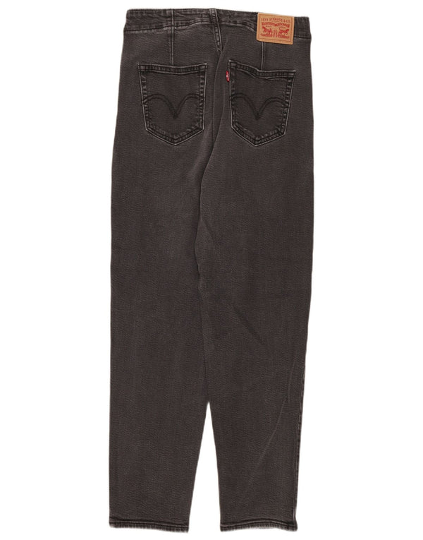 Jeans affusolati a vita alta crop da donna Levi's W28 L26 cotone grigio