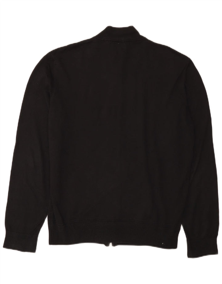 Maglione cardigan da uomo Zara grande in cotone nero