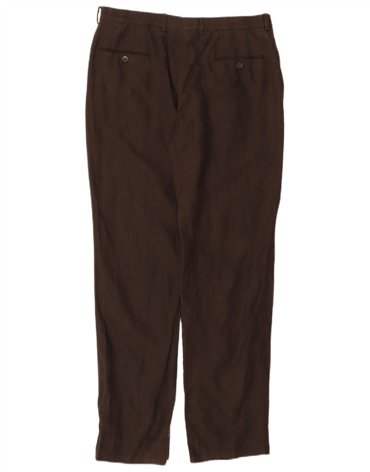 MASSIMO DUTTI Pantaloni chino dritti da donna EU 44 Large W34 L30 Marrone