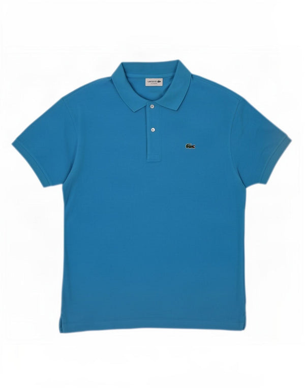Polo Lacoste da uomo vestibilità classica taglia 7 2XL cotone blu