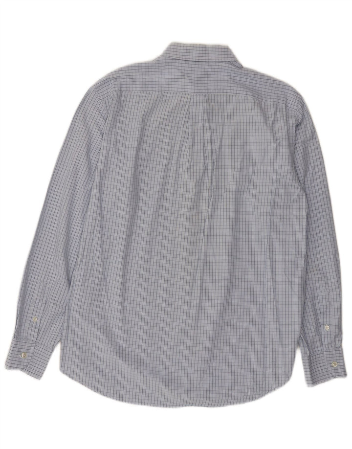 Camicia da uomo Regular Fit Harmont & Blaine XL in cotone a quadretti blu