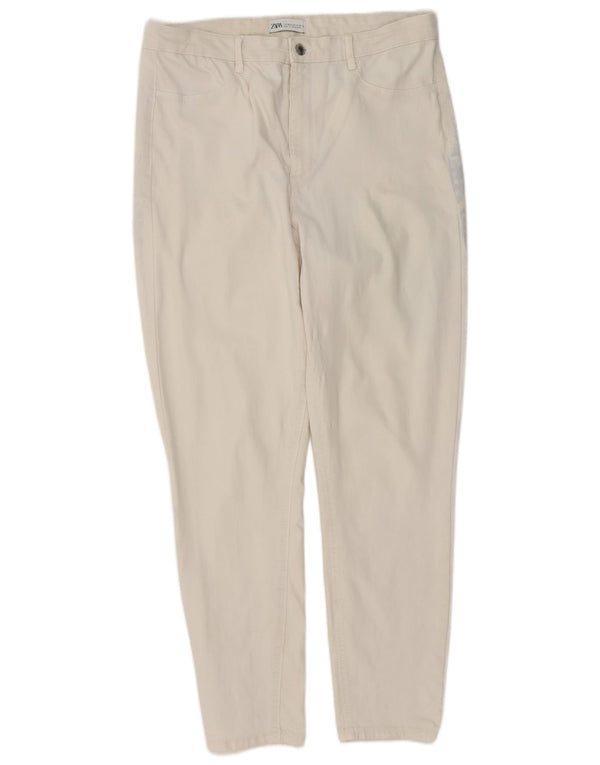 Zara Womens Tapered Jeans EU 46 2XL W36 L28 Beige Cotton