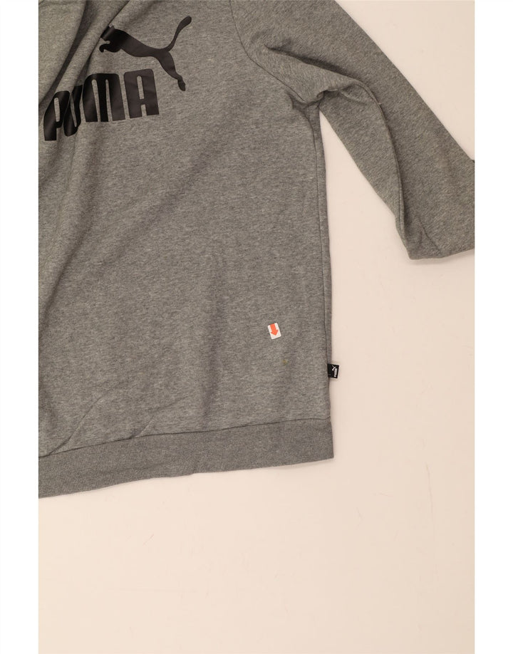 PUMA Mens Graphic Sweatshirt Jumper Large Grey Cotton Vintage Puma and Second-Hand Puma from Messina Hembry 
