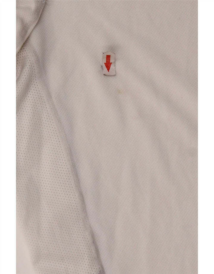 T-shirt Nike da uomo Dri Fit, top in poliestere color block bianco medio