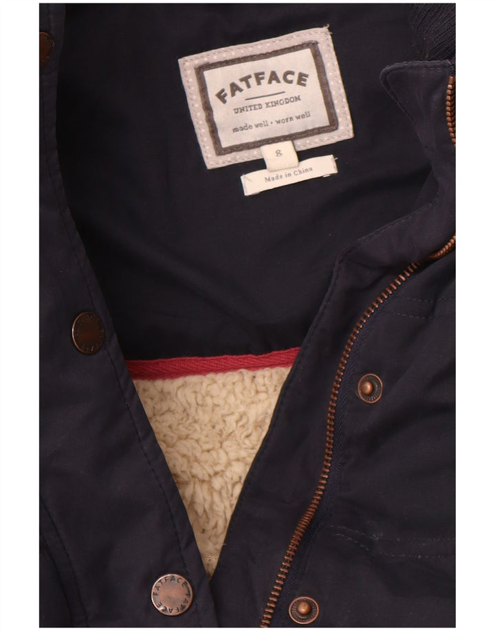 FAT FACE Womens Padded Gilet UK 8 Small  Navy Blue Polyester