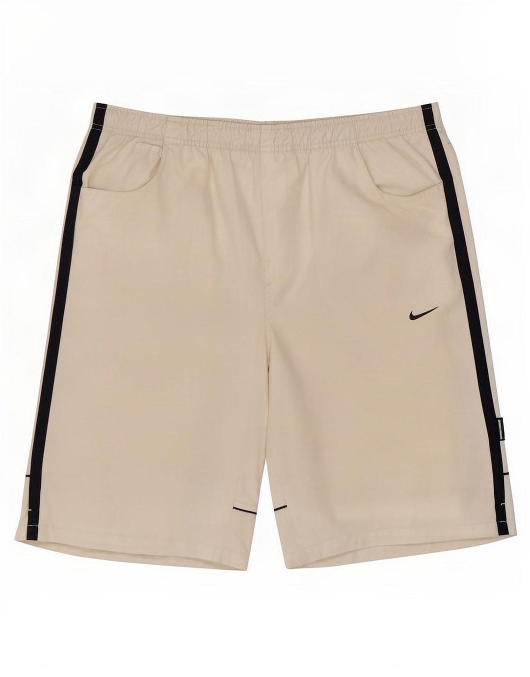 Pantaloncini sportivi da uomo Nike Large in poliestere color block bianco