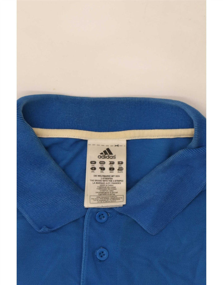 Polo da Uomo Adidas 2XL Blu Cotone