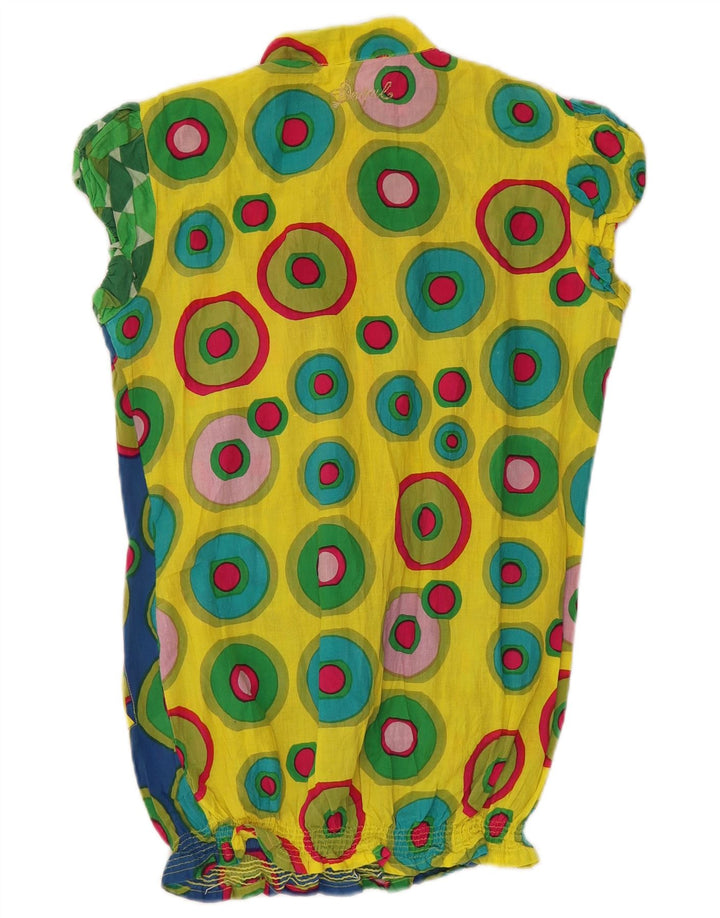 DESIGUAL Camicetta da donna Top UK 10 Piccolo cotone geometrico multicolore