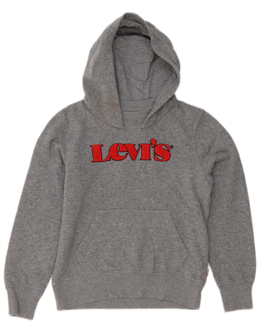 Maglione con cappuccio grafico Levi's per ragazzi 9-10 anni in cotone grigio