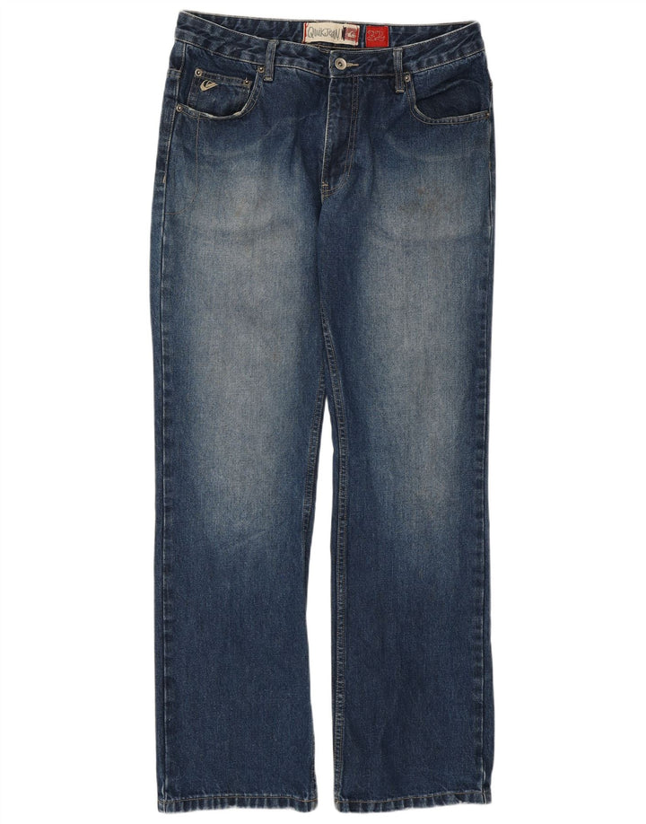 Jeans Quiksilver da uomo con grafica bootcut W32 L31 in cotone blu