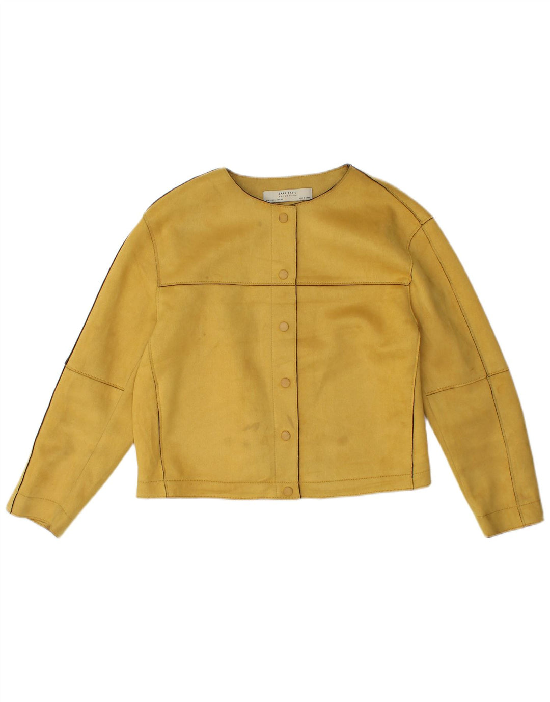 Giubbotto bomber corto da donna Zara UK 16 grande giallo