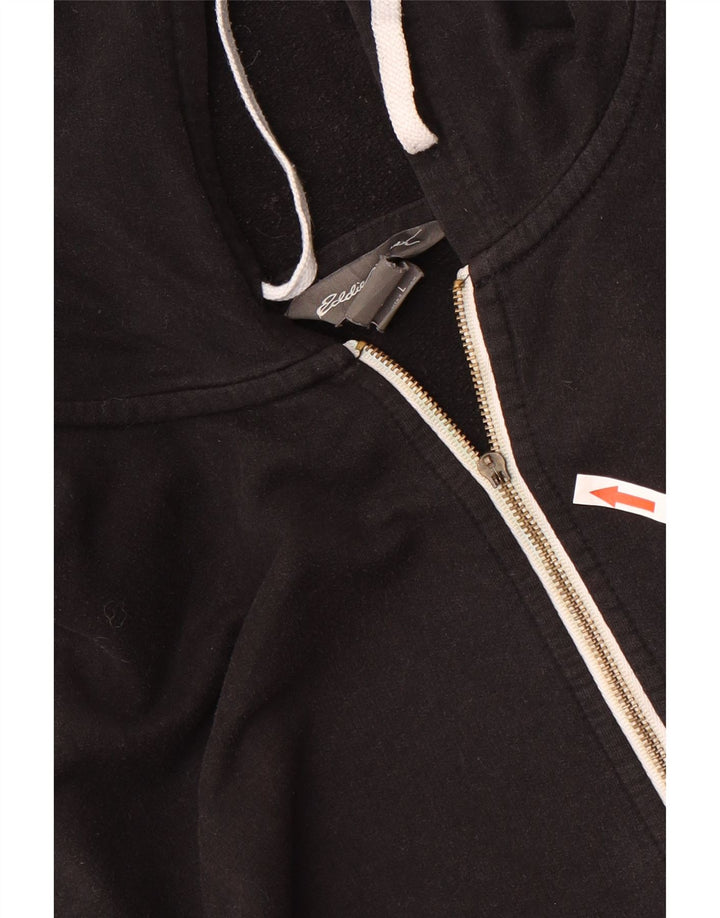 Maglione con cappuccio e zip da uomo Eddie Bauer grande in cotone nero