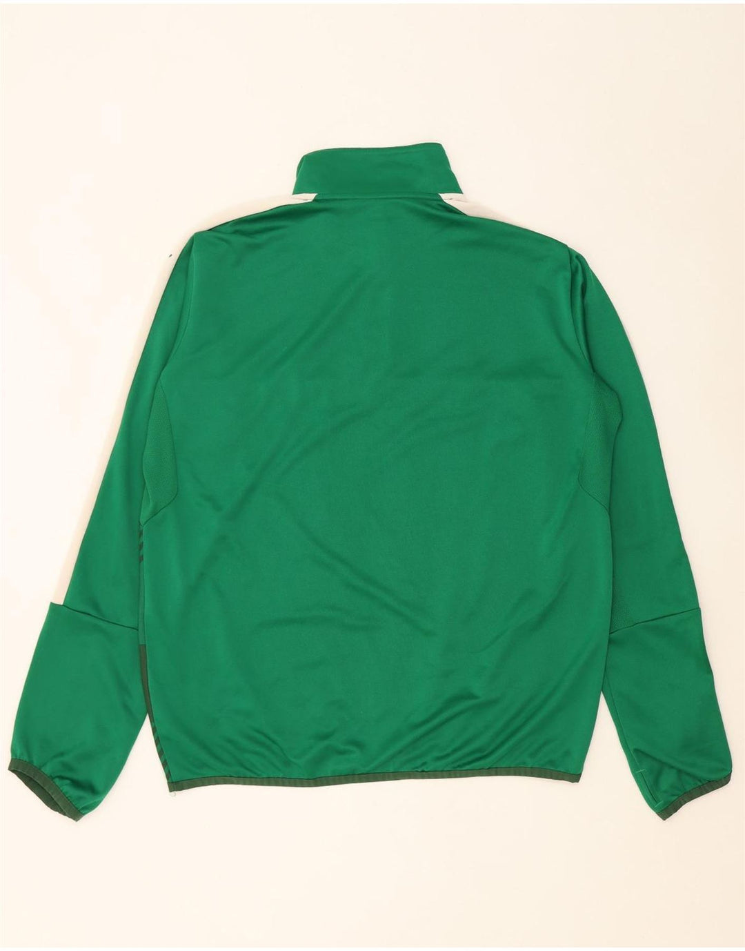 Maglia da tuta da uomo Puma con zip e collo, XL, in poliestere color block verde