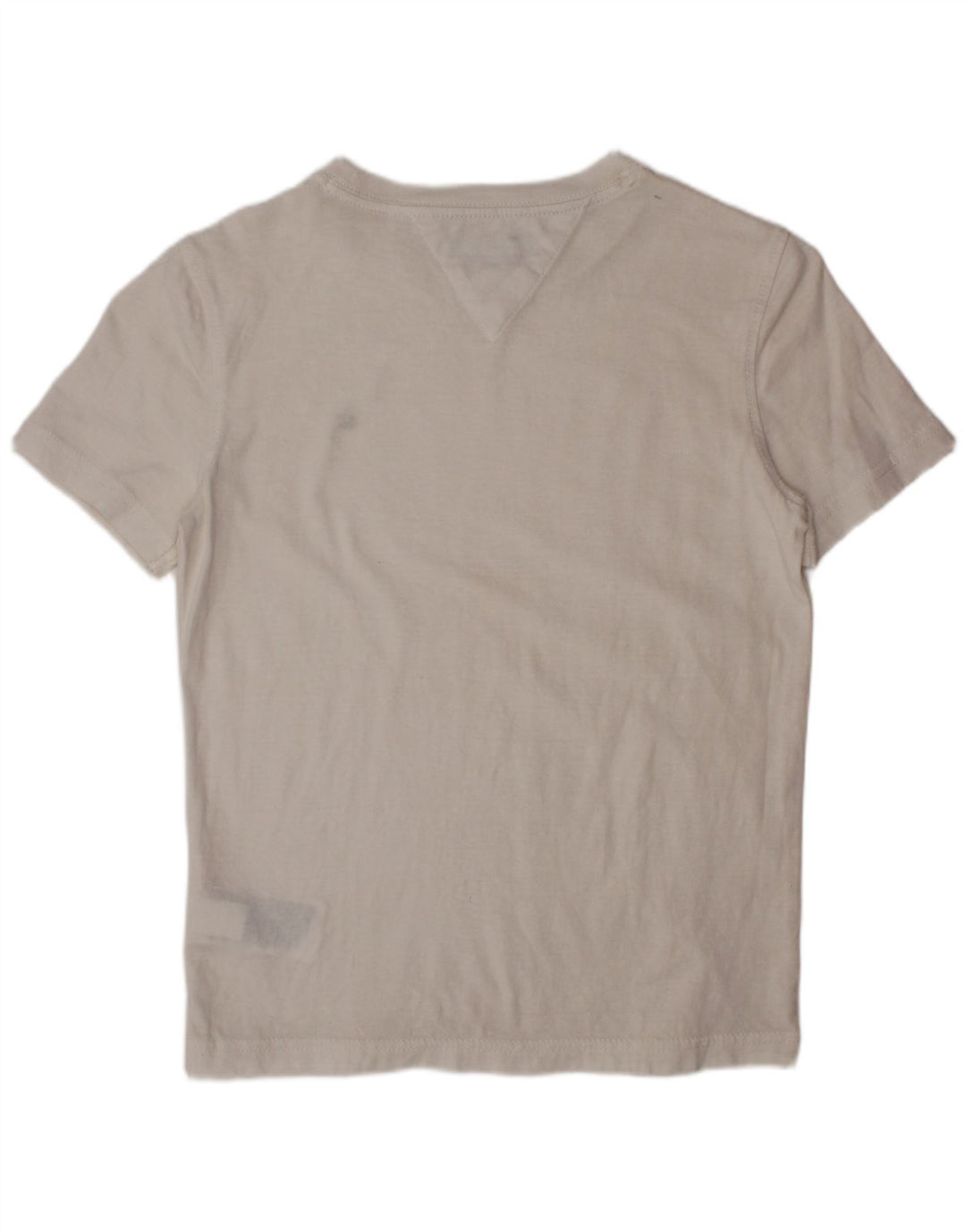 TOMMY HILFIGER T-shirt Top Bambino 7-8 Anni Cotone Bianco