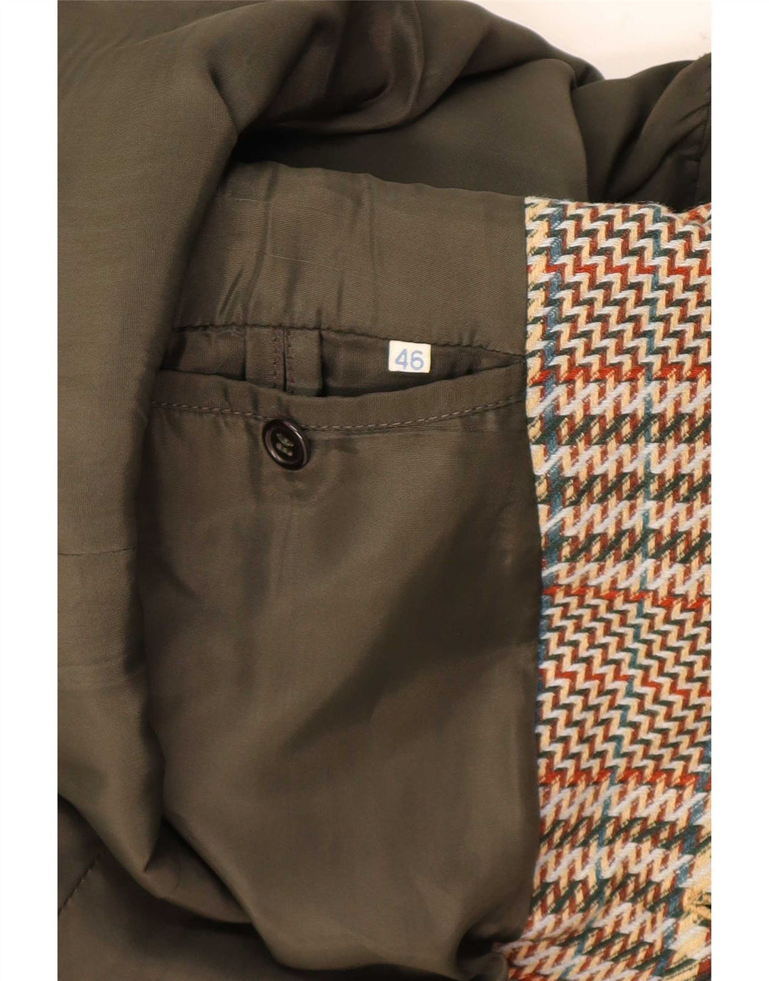 Giacca Blazer da Uomo a 3 Bottoni Romano IT 46 Piccolo Pied De Poule Marrone
