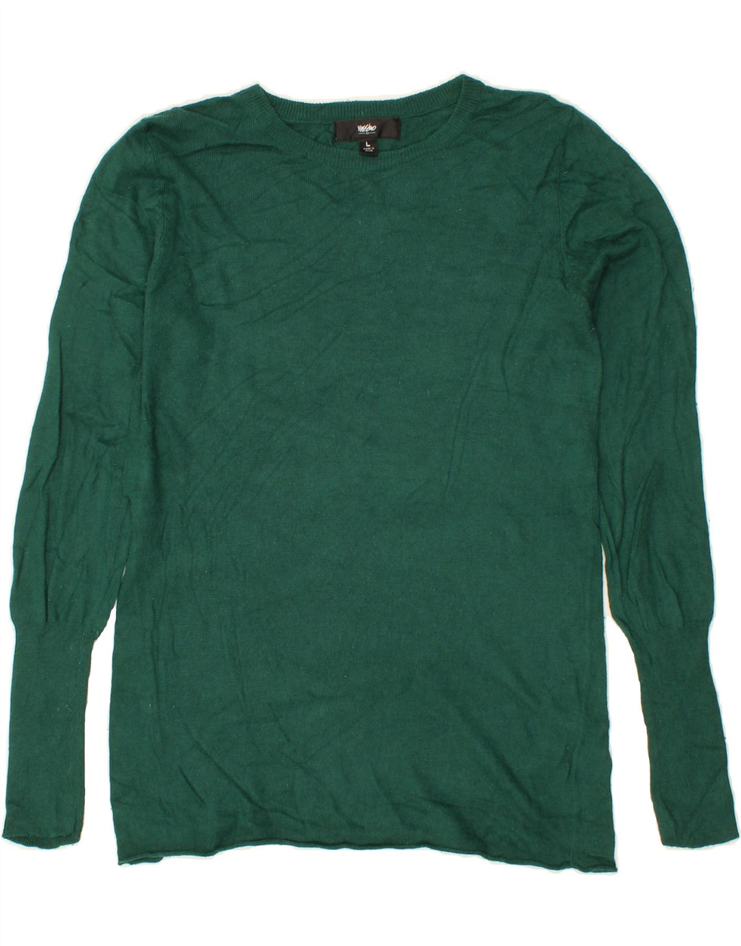MOSSIMO Womens Boat Neck Jumper Sweater UK 14 Large Green Nylon Vintage Mossimo and Second-Hand Mossimo from Messina Hembry 