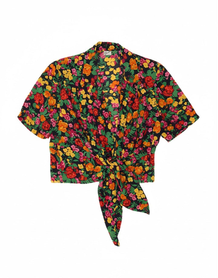 PRIMAVERA FIRENZE Womens Crop Shirt Blouse UK 14 Large Multicoloured