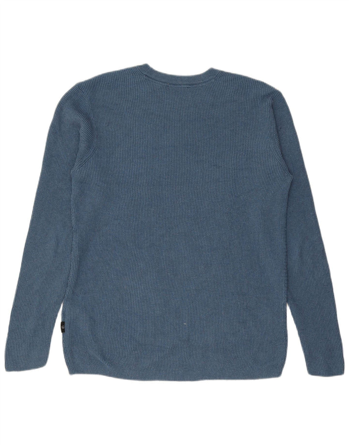 Maglione maglione girocollo da uomo Ted Baker taglia 3 cotone blu medio