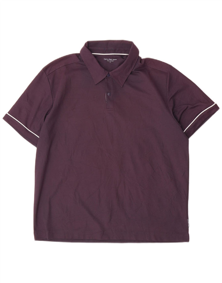 Polo da uomo Calvin Klein Jeans XL blu navy in poliestere