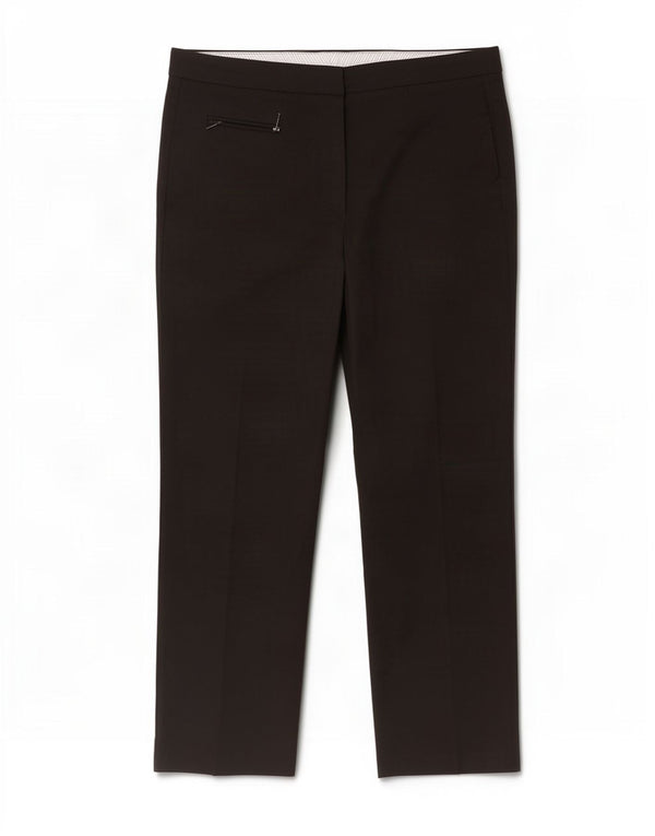 Marks & Spencer Womens Straight Casual Trousers UK 16 Large W36 L29 Black