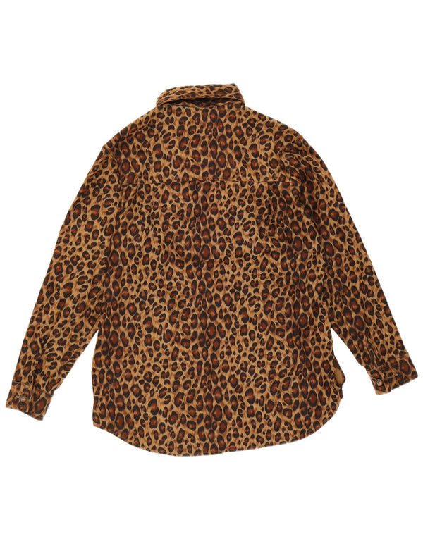 Camicia oversize da donna Sunbelt UK 10 Piccola stampa animalier marrone