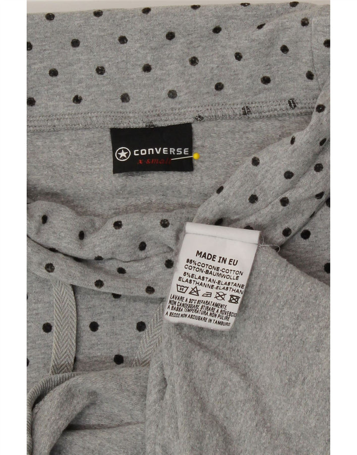 Felpa da donna Converse Jumper UK 6 XS Cotone maculato grigio