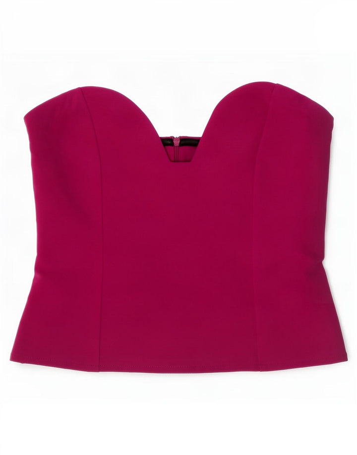 Top senza spalline da donna Zara UK 12 viola medio