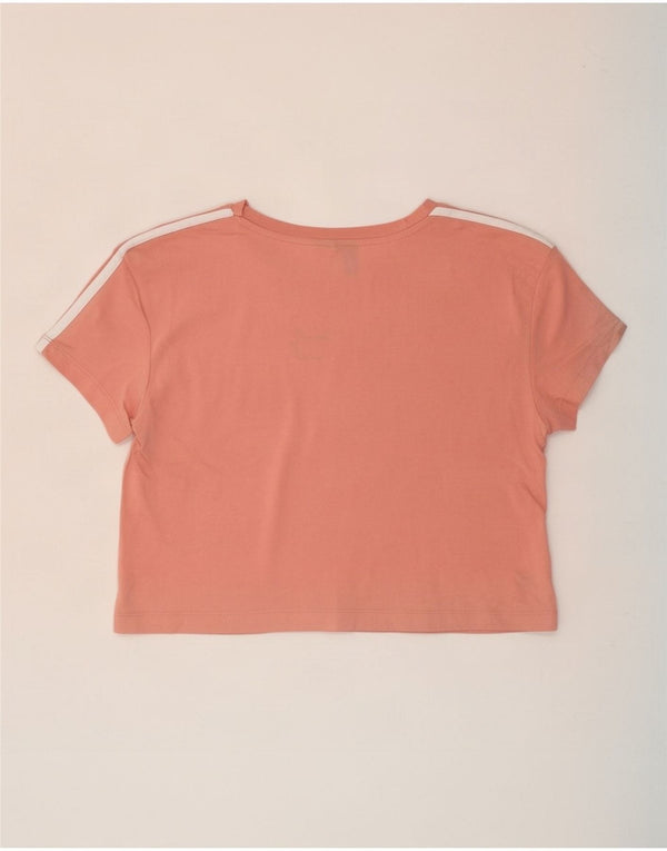 T-shirt corta da donna Adidas UK 8 piccola in cotone rosa