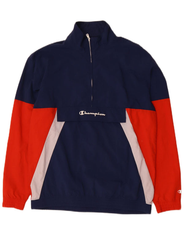 Giacca anorak da uomo Champion UK 38 Medium Blu Navy Colourblock Poliammide