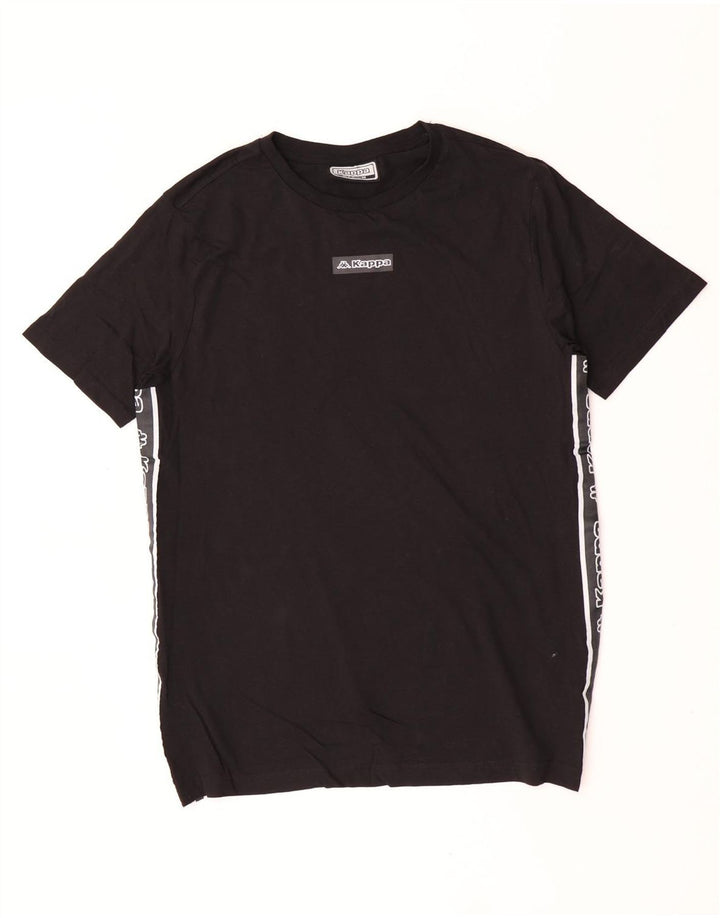 T-shirt grafica da uomo Kappa Top in cotone color block medio nero