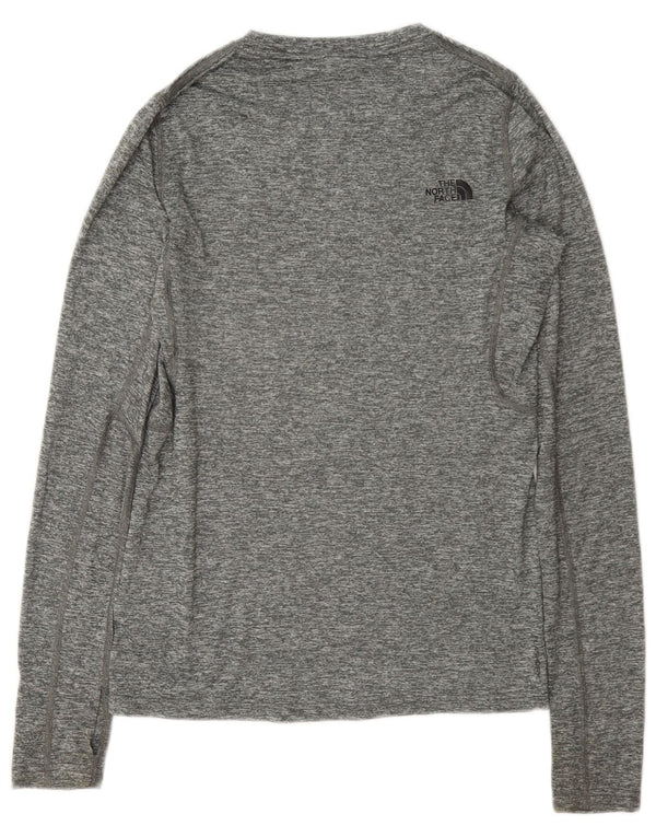 Top manica lunga da donna The North Face UK 6 XS poliestere chiazzato grigio