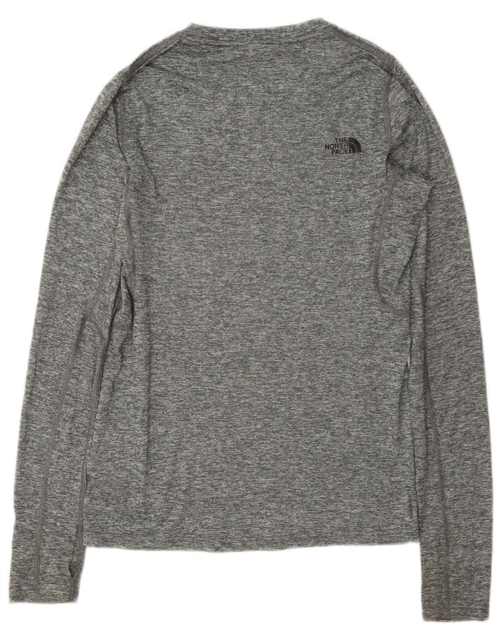 Top manica lunga da donna The North Face UK 6 XS poliestere chiazzato grigio