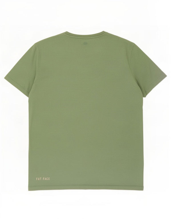 T-shirt grafica da uomo Fat Face Top grande in cotone verde