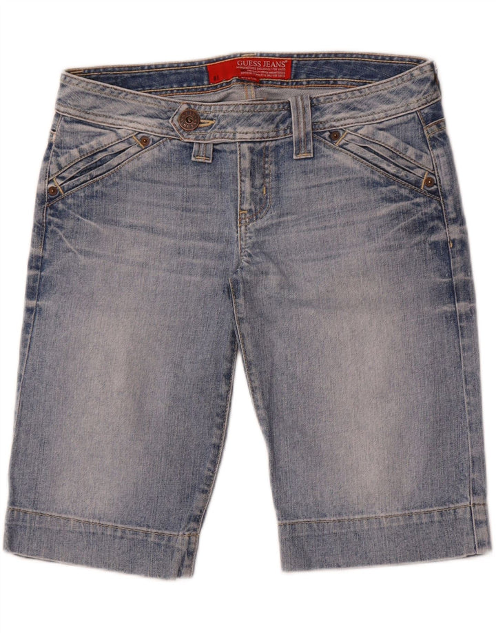Pantaloncini di jeans da donna Guess W27 piccoli in cotone blu