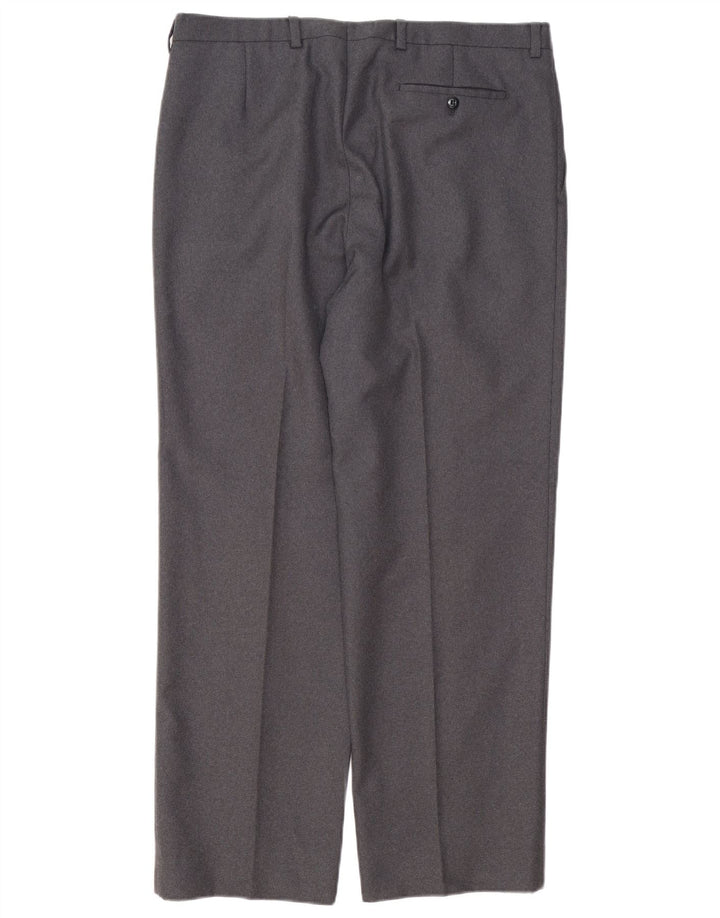 Pantaloni da completo da uomo Burberry IT 46 Small W34 L30 Poliestere grigio