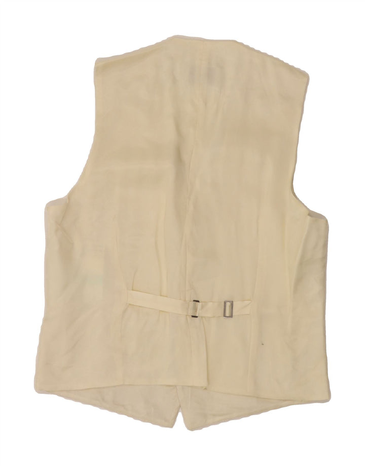 WILVORST Mens Waistcoat IT 48 Small Off White Paisley Viscose Vintage Wilvorst and Second-Hand Wilvorst from Messina Hembry 