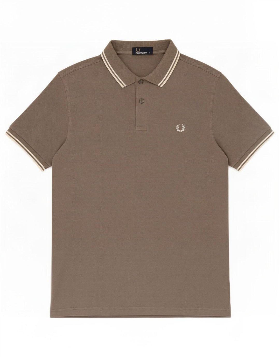 Polo da uomo Fred Perry grande in cotone grigio