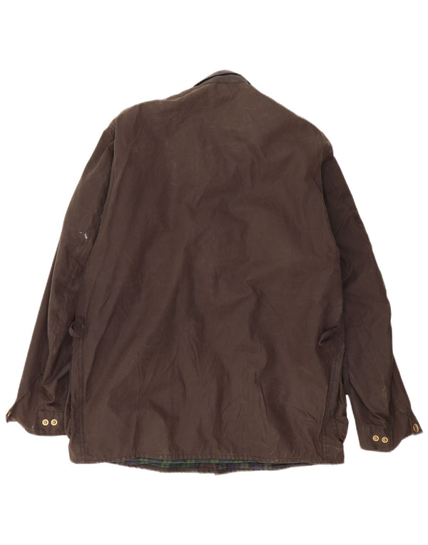 BARBOUR Giacca da uomo in cotone cerato taglia 38 piccola in cotone marrone