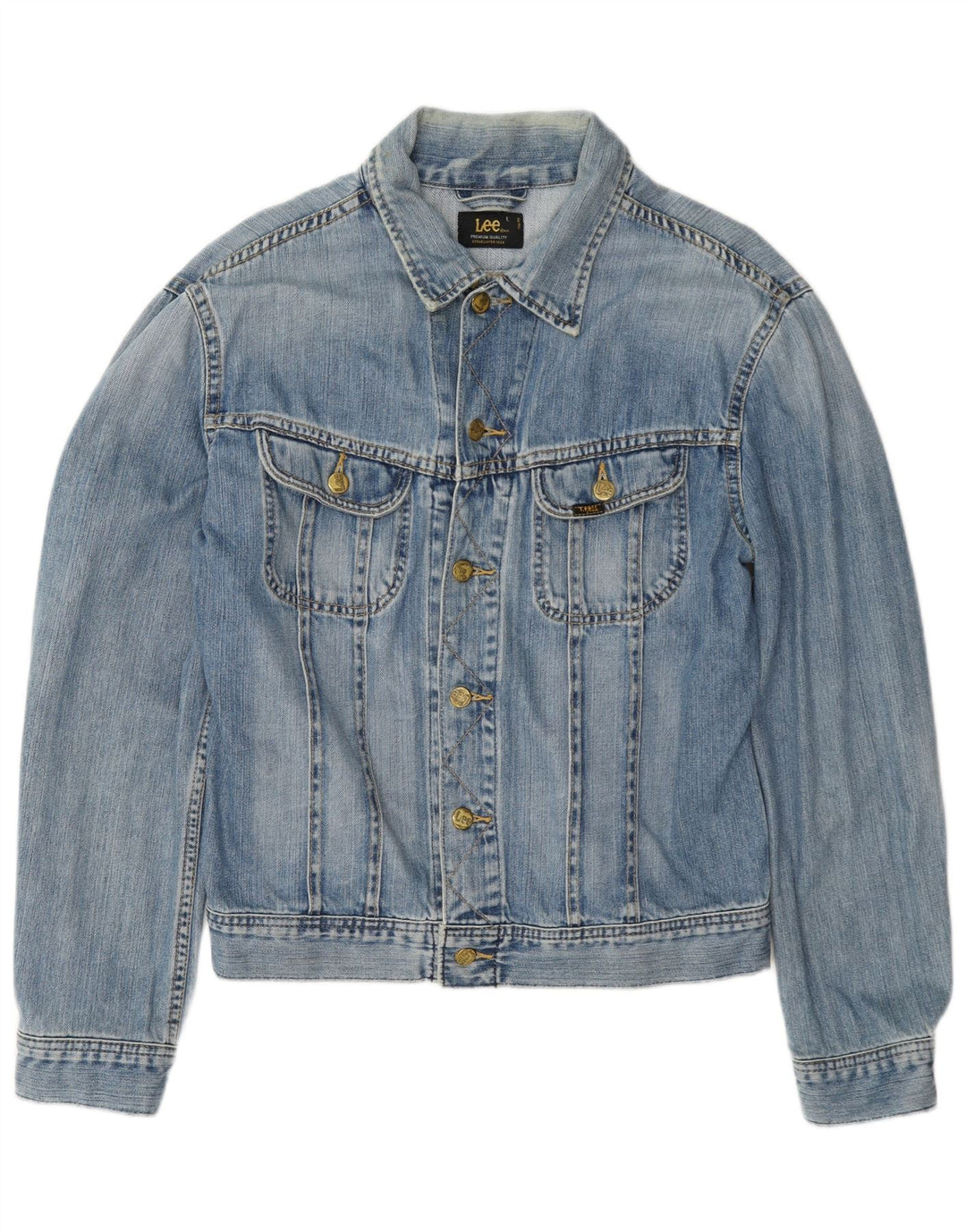 Giacca di jeans Lee Rider da uomo UK 40 grande cotone blu